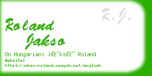 roland jakso business card